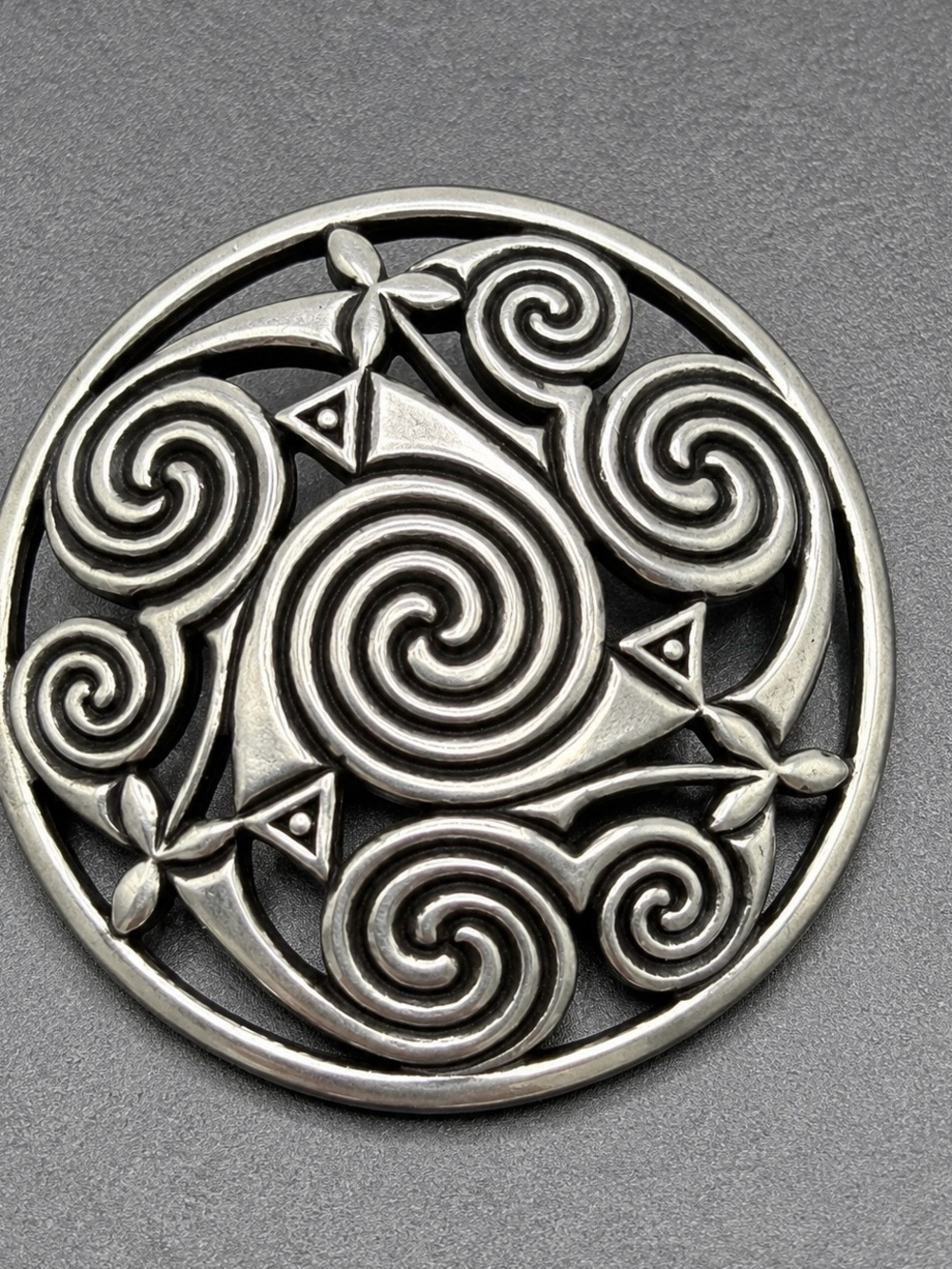 Vintage Miracle Signed Brooch #cz223